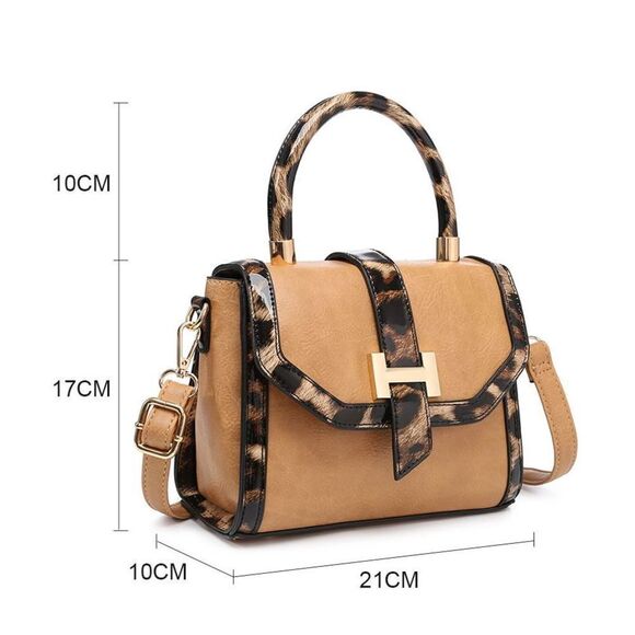 Gray Cheetah detail crossbody Bag - Picture 3 of 6